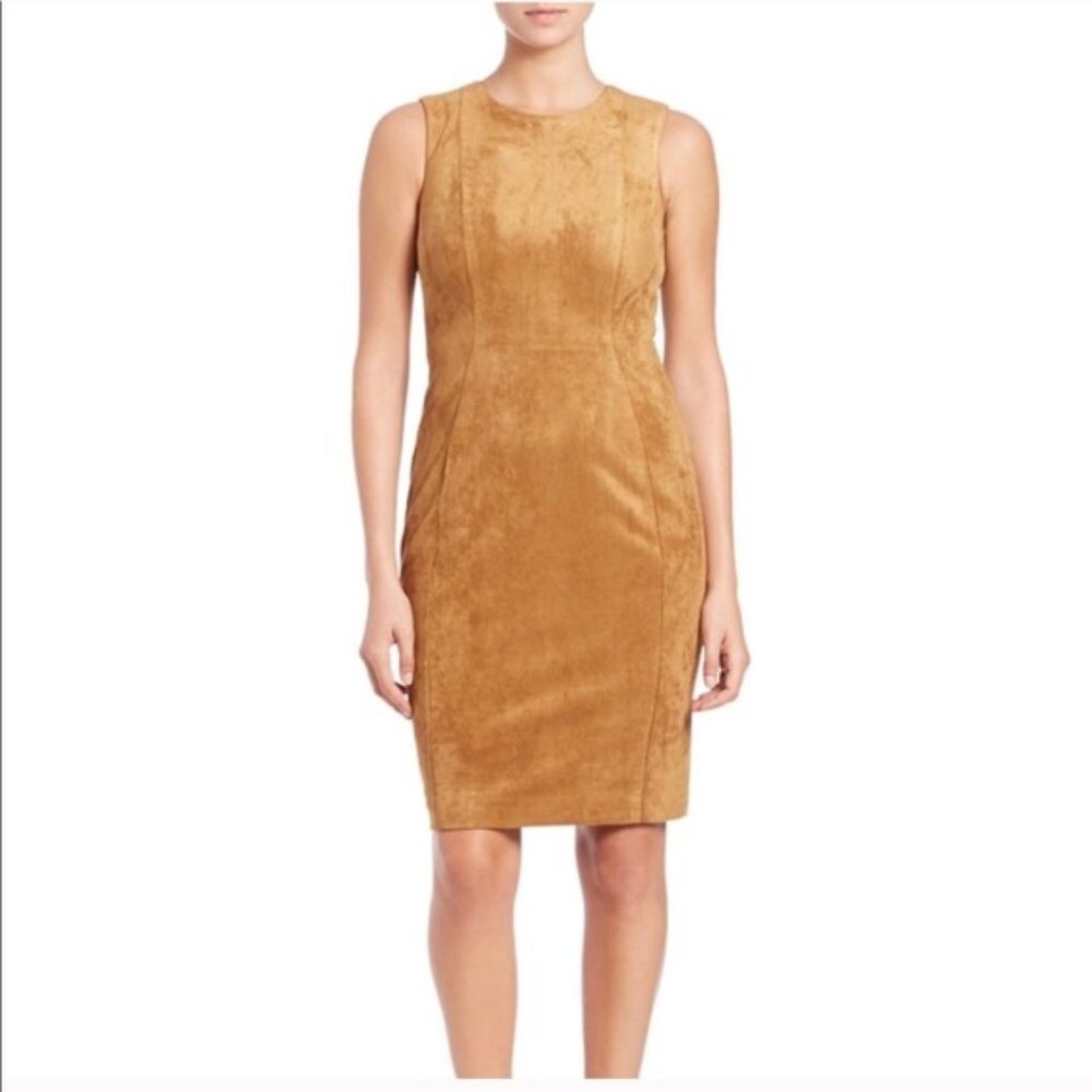 Calvin Klein Faux Suede Mini Dress Size Small